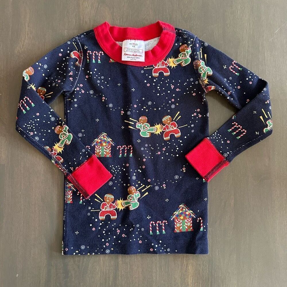 Hanna Andersson Size 3 Ninja Gingerbread Long John Top Only